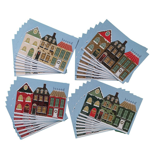 Load image into Gallery viewer, Festive Village Card Making Kit x32 Cards finished
