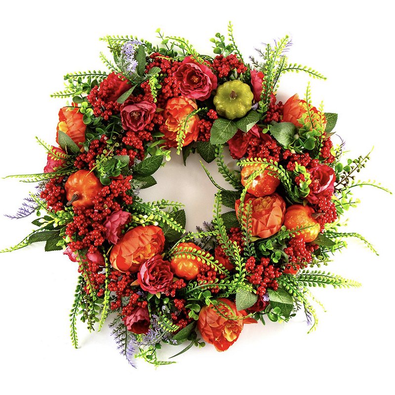 Forever Flowerz Pumpkin Wreath Kit