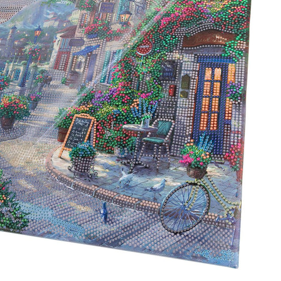 Load image into Gallery viewer, &amp;quot;French Riviera Café&amp;quot; Crystal Art Kit 40x50cm before
