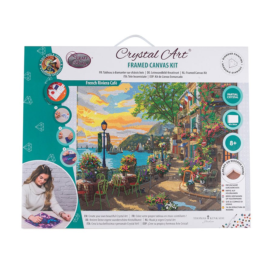 "French Riviera Café" Crystal Art Kit 40x50cm front packaging