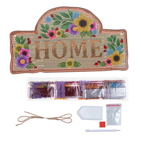Home crystal art sign contents