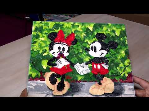 Load and play video in Gallery viewer, &amp;quot;Minnie and Mickey&amp;quot; Crystal Art Kit 30x30cm

