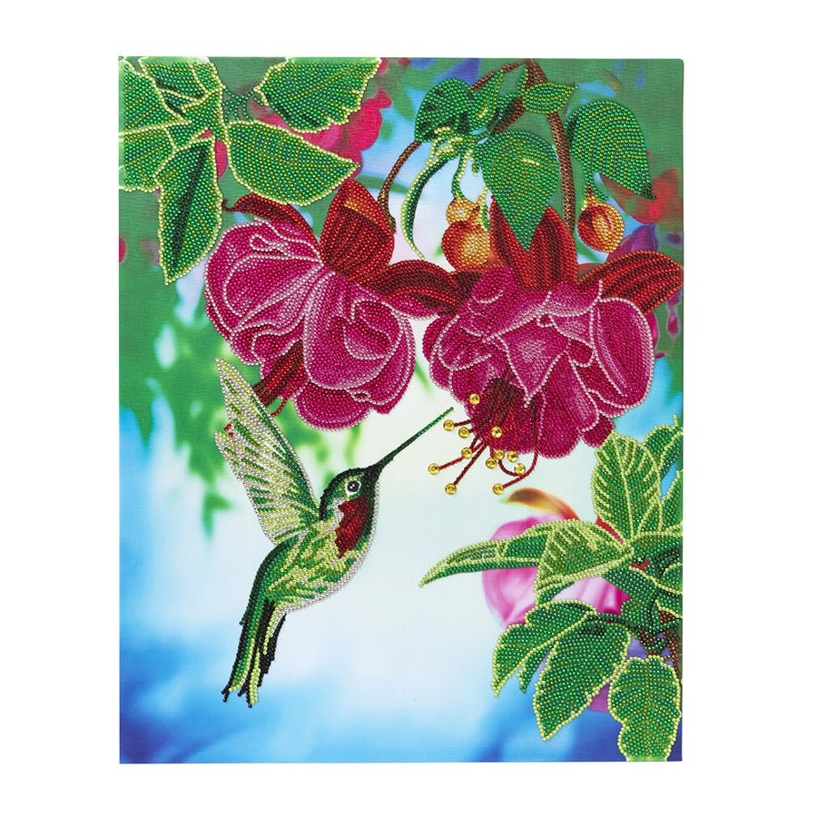 Hummingbird crystal art canvas