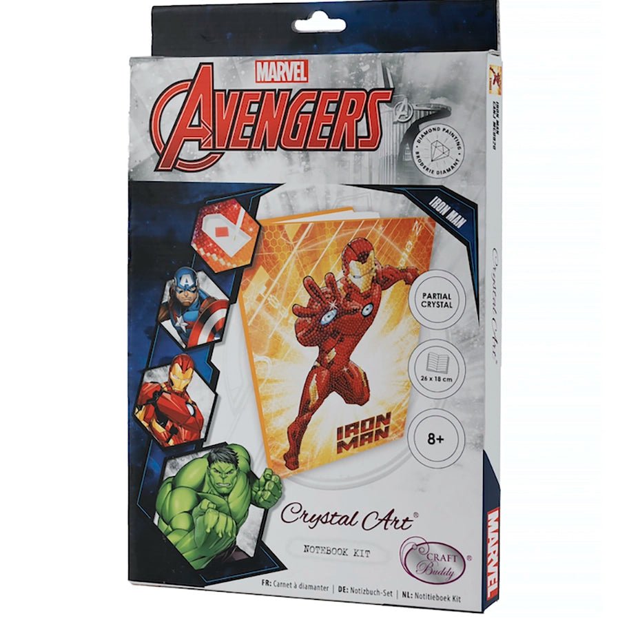 iron man crystal art notebook front packaging