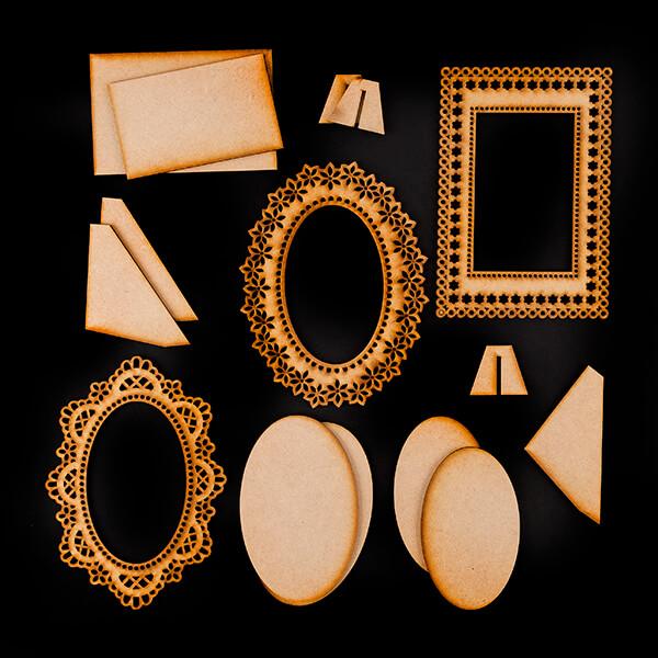 Ornate MDF Frames and Plaques - 15 Elements
