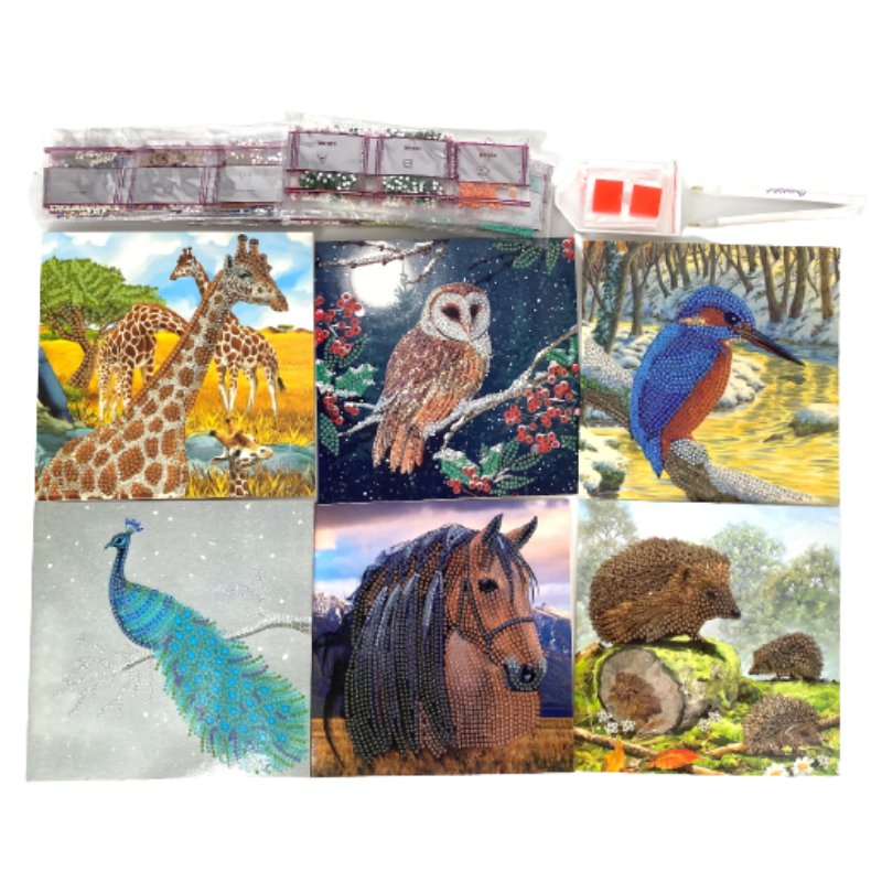 "Wildlife" Crystal Art Cards Set of 6