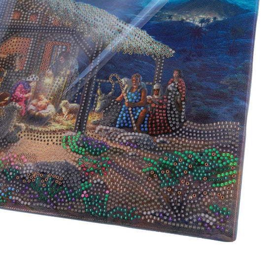 "Nativity Scene" Crystal Art Kit 30x30cm before