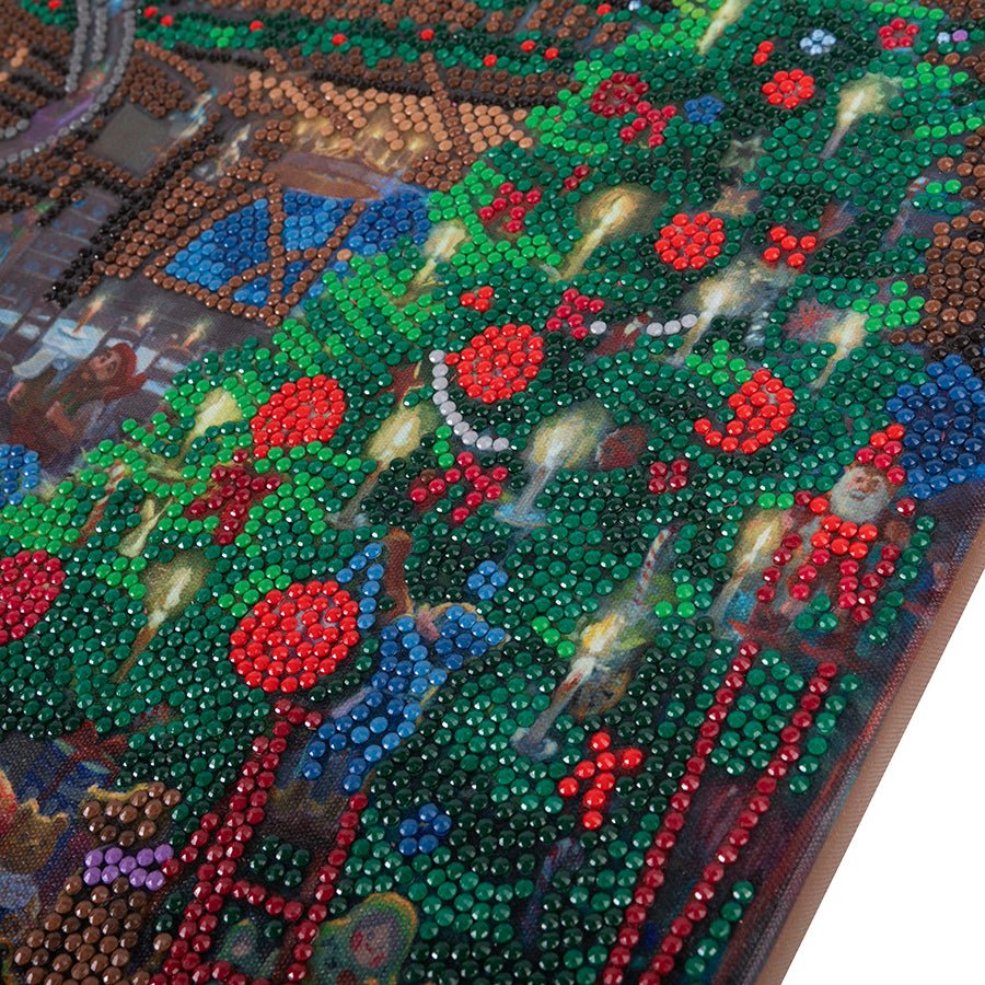 "Santa’s Workshop" Crystal Art Kit 40x50cm close up