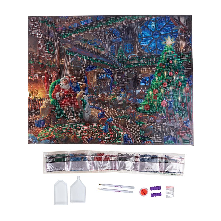 "Santa’s Workshop" Crystal Art Kit 40x50cm contents