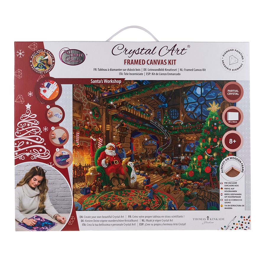 "Santa’s Workshop" Crystal Art Kit 40x50cm front packaging