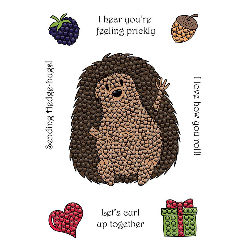 Sending hedge-hugs crystal art hedgehog stamp set