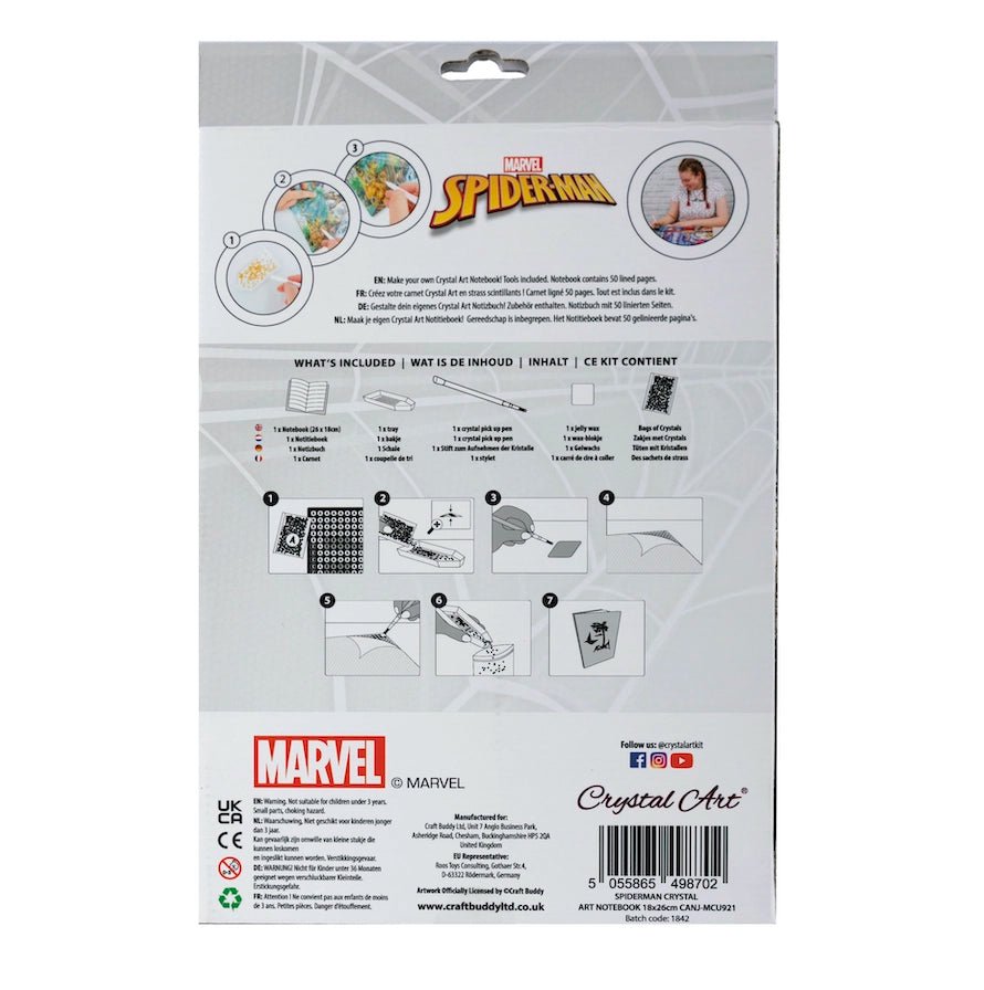 Load image into Gallery viewer, spiderman crystal art notebook back packaging
