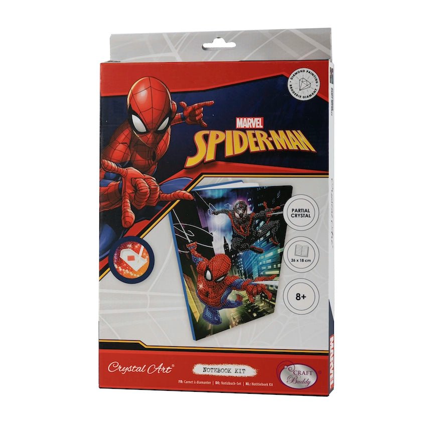 spiderman crystal art notebook front packaging