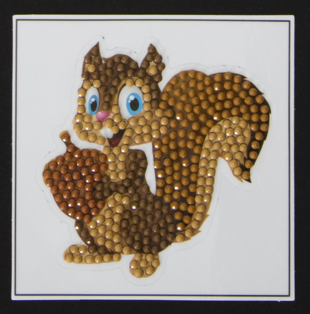 "Smiling Squirrel" Crystal Art Motif