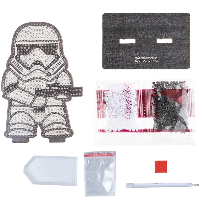 Load image into Gallery viewer, Stormtrooper crystal art buddies star wars series 2 contents
