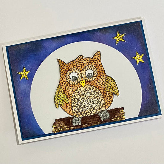 What a hoot crystal art a6 owl stamp